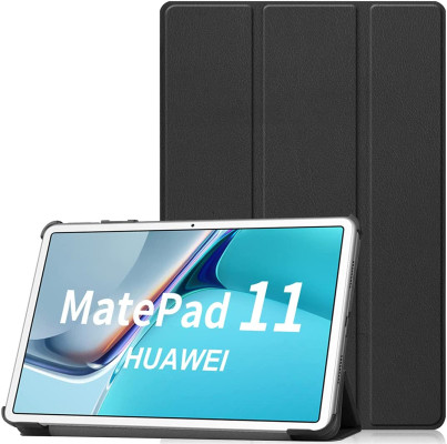   Кожен калъф тефтер Tri-Fold за Huawei Matepad 11 2021 черен 